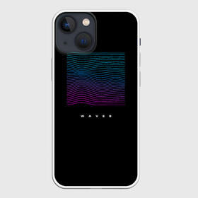 Чехол для iPhone 13 mini с принтом Волны vaporwave ,  |  | retro wave | vapor wave | волны | музыка