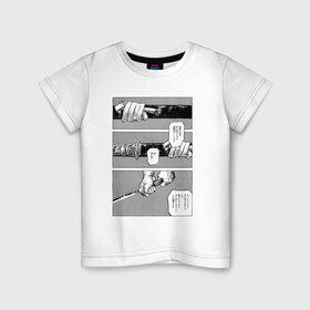 Детская футболка хлопок с принтом манга , 100% хлопок | круглый вырез горловины, полуприлегающий силуэт, длина до линии бедер | анме | катана . меч | комикс | манга | ножны | самурай | япония