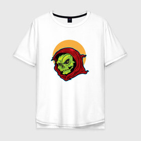 Мужская футболка хлопок Oversize с принтом Зомби , 100% хлопок | свободный крой, круглый ворот, “спинка” длиннее передней части | зомби | монстр | ужас | хеллоуин | череп | черепа