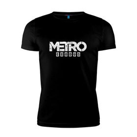 Мужская футболка премиум с принтом METRO EXODUS , 92% хлопок, 8% лайкра | приталенный силуэт, круглый вырез ворота, длина до линии бедра, короткий рукав | Тематика изображения на принте: exodus | horror | metro exodus | survival | игры | исход | метро | метро 2035