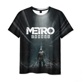 Мужская футболка 3D с принтом METRO EXODUS , 100% полиэфир | прямой крой, круглый вырез горловины, длина до линии бедер | exodus | horror | metro exodus | survival | игры | исход | метро | метро 2035