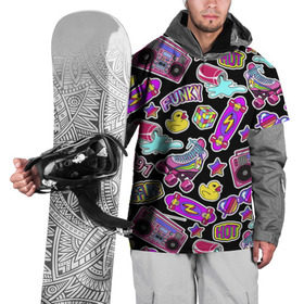 Накидка на куртку 3D с принтом Back to 90 , 100% полиэстер |  | 80 | 90 | acid | acidic | cola | eighties | lightning | nineties | offline | skate | star | восьмидесятые | девяностые | кислота | олдскул