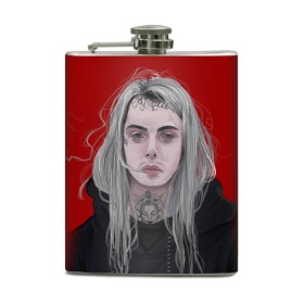 Фляга с принтом Ghostemane , металлический корпус | емкость 0,22 л, размер 125 х 94 мм. Виниловая наклейка запечатывается полностью | Тематика изображения на принте: ghost | ghostemane | man | mystic | new school | rap | rap rock | rock | trap | гостмейн | мистика | привидение | реп рок | рок