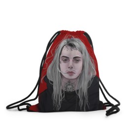 Рюкзак-мешок 3D с принтом Ghostemane , 100% полиэстер | плотность ткани — 200 г/м2, размер — 35 х 45 см; лямки — толстые шнурки, застежка на шнуровке, без карманов и подкладки | ghost | ghostemane | man | mystic | new school | rap | rap rock | rock | trap | гостмейн | мистика | привидение | реп рок | рок