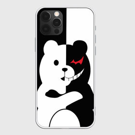 Чехол для iPhone 12 Pro Max с принтом MONOKUMA , Силикон |  | Тематика изображения на принте: anime | bear | black  white | minomi | monokuma | pink | rabbit | school | аниме | главарь | миноми | монокума | черно белый | школа