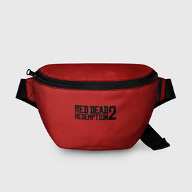Поясная сумка 3D с принтом RED DEAD REDEMPTION 2 , 100% полиэстер | плотная ткань, ремень с регулируемой длиной, внутри несколько карманов для мелочей, основное отделение и карман с обратной стороны сумки застегиваются на молнию | 