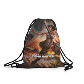 Рюкзак-мешок 3D с принтом Tomb Raider , 100% полиэстер | плотность ткани — 200 г/м2, размер — 35 х 45 см; лямки — толстые шнурки, застежка на шнуровке, без карманов и подкладки | 