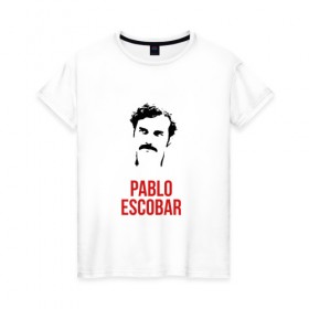 Женская футболка хлопок с принтом Pablo , 100% хлопок | прямой крой, круглый вырез горловины, длина до линии бедер, слегка спущенное плечо | escobar | loving pablo | эскобар