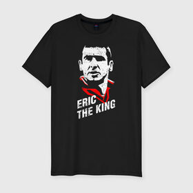 Мужская футболка премиум с принтом ERIC THE KING , 92% хлопок, 8% лайкра | приталенный силуэт, круглый вырез ворота, длина до линии бедра, короткий рукав | manchester united