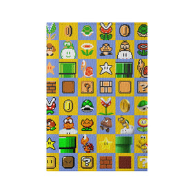 Обложка для паспорта матовая кожа с принтом Super Mario Pop art , натуральная матовая кожа | размер 19,3 х 13,7 см; прозрачные пластиковые крепления | bros | donkey kong | mario | super | игра | марио | офф | спин | супер | тоад