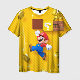 Мужская футболка 3D с принтом Супер Марио , 100% полиэфир | прямой крой, круглый вырез горловины, длина до линии бедер | bros | donkey kong | mario | super | игра | марио | офф | спин | супер | тоад