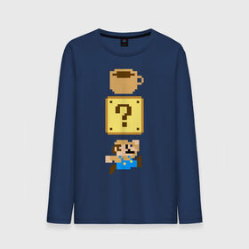 Мужской лонгслив хлопок с принтом Любитель кофе (Марио) , 100% хлопок |  | 16 bit | 16 бит | 8 bit | 8 бит | coffe | dendy | love | mario | nes | nintendo | pixel | pixels | retro | денди | кофе | любовь | марио | нинтендо