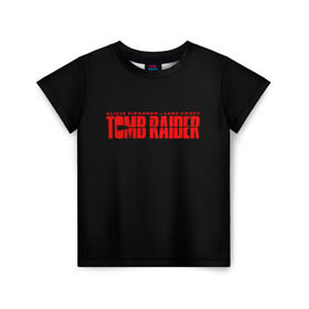 Детская футболка 3D с принтом Tomb Raider , 100% гипоаллергенный полиэфир | прямой крой, круглый вырез горловины, длина до линии бедер, чуть спущенное плечо, ткань немного тянется | adventure | lara croft | tomb rider | археолог | гробниц | крофт | лара | приключения | расхитительница