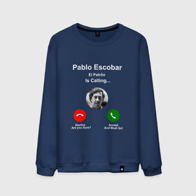 Мужской свитшот хлопок с принтом Escobar , 100% хлопок |  | escobar | loving pablo | прикол | эскобар | юмор