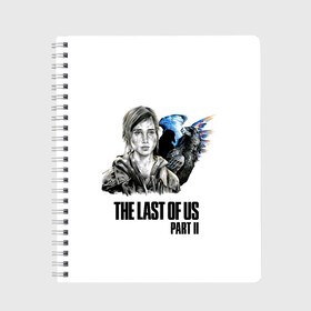 Тетрадь с принтом The last of US 2 , 100% бумага | 48 листов, плотность листов — 60 г/м2, плотность картонной обложки — 250 г/м2. Листы скреплены сбоку удобной пружинной спиралью. Уголки страниц и обложки скругленные. Цвет линий — светло-серый
 | ellie | game | joel | naughty dog | the last of us | джоэл | одни из нас | элли