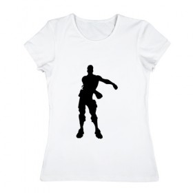 Женская футболка хлопок с принтом FLOSS LIKE A BOSS , 100% хлопок | прямой крой, круглый вырез горловины, длина до линии бедер, слегка спущенное плечо | fortnite | game | игра | фортнайт