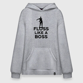 Худи SuperOversize хлопок с принтом Floss like a boss , 70% хлопок, 30% полиэстер, мягкий начес внутри | карман-кенгуру, эластичная резинка на манжетах и по нижней кромке, двухслойный капюшон
 | dance | floss like a boss | fortnite | swag | thebackpackkid | танец