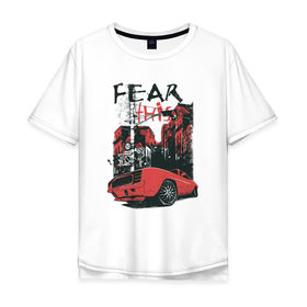 Мужская футболка хлопок Oversize с принтом Fear This , 100% хлопок | свободный крой, круглый ворот, “спинка” длиннее передней части | 