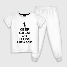 Детская пижама хлопок с принтом Keep Calm , 100% хлопок |  брюки и футболка прямого кроя, без карманов, на брюках мягкая резинка на поясе и по низу штанин
 | 