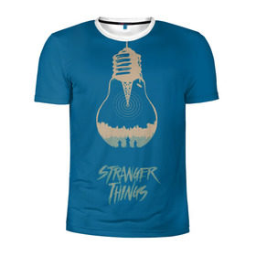 Мужская футболка 3D спортивная с принтом Stranger Things , 100% полиэстер с улучшенными характеристиками | приталенный силуэт, круглая горловина, широкие плечи, сужается к линии бедра | 