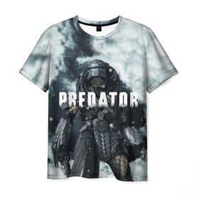 Мужская футболка 3D с принтом Фильм  Хищник  , 100% полиэфир | прямой крой, круглый вырез горловины, длина до линии бедер | predator | хищник | шейн блэк