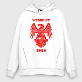 Мужское худи Oversize хлопок с принтом WEMBLEY , френч-терри — 70% хлопок, 30% полиэстер. Мягкий теплый начес внутри —100% хлопок | боковые карманы, эластичные манжеты и нижняя кромка, капюшон на магнитной кнопке | Тематика изображения на принте: manchester united