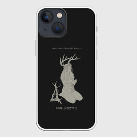 Чехол для iPhone 13 mini с принтом TRUE DETECTIVE ,  |  | hbo | matthew mcconaughey | true detective | tv show | woody harrelson | арт | марти харт | минимализм | настоящий детектив | раст коул | сериал