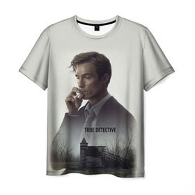 Мужская футболка 3D с принтом True Detective , 100% полиэфир | прямой крой, круглый вырез горловины, длина до линии бедер | true detective | вуди харрельсон | детектив | криминал | мистика | настоящий детектив | сериал