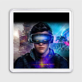 Магнит 55*55 с принтом Ready Player One (PRO) [2] , Пластик | Размер: 65*65 мм; Размер печати: 55*55 мм | Тематика изображения на принте: game | games | one | player | player one | ready player one | retro | robot | игрок | игры | первому игроку приготовиться | ретро | робот | фильм