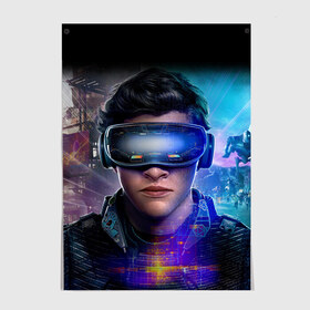 Постер с принтом Ready Player One (PRO) [2] , 100% бумага
 | бумага, плотность 150 мг. Матовая, но за счет высокого коэффициента гладкости имеет небольшой блеск и дает на свету блики, но в отличии от глянцевой бумаги не покрыта лаком | game | games | one | player | player one | ready player one | retro | robot | игрок | игры | первому игроку приготовиться | ретро | робот | фильм