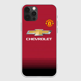 Чехол для iPhone 12 Pro с принтом Манчестер Юнайтед 18-19 , силикон | область печати: задняя сторона чехла, без боковых панелей | Тематика изображения на принте: красный | футбольная форма