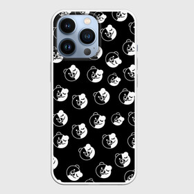 Чехол для iPhone 13 Pro с принтом Монокума ,  |  | anime | bear | black  white | danganronpa | korokuma | monodam | monokuma | monomi | monotaro | pink | rabbit | school | shirokuma | аниме | главарь | мoноми | монокума | черно белый | школа