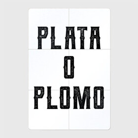 Магнитный плакат 2Х3 с принтом Plata o Plomo , Полимерный материал с магнитным слоем | 6 деталей размером 9*9 см | escobar | loving pablo | эскобар