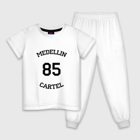 Детская пижама хлопок с принтом Escobar 85 , 100% хлопок |  брюки и футболка прямого кроя, без карманов, на брюках мягкая резинка на поясе и по низу штанин
 | escobar | loving pablo | эскобар