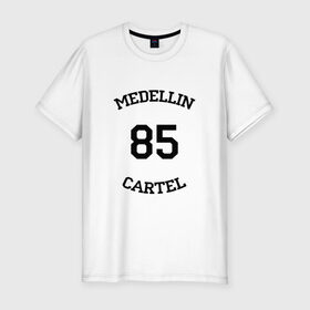 Мужская футболка премиум с принтом Escobar 85 , 92% хлопок, 8% лайкра | приталенный силуэт, круглый вырез ворота, длина до линии бедра, короткий рукав | escobar | loving pablo | эскобар