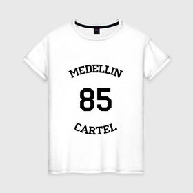 Женская футболка хлопок с принтом Escobar 85 , 100% хлопок | прямой крой, круглый вырез горловины, длина до линии бедер, слегка спущенное плечо | escobar | loving pablo | эскобар