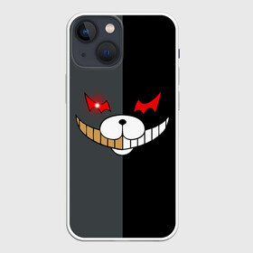 Чехол для iPhone 13 mini с принтом KUROKUMA x MONOKUMA ,  |  | anime | bear | black  white | danganronpa | kurokuma | monodam | monokuma | monomi | monotaro | pink | rabbit | school | shirokuma | аниме | главарь | мoноми | монокума | черно белый | школа