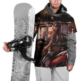 Накидка на куртку 3D с принтом Mikasa Ackerman , 100% полиэстер |  | 