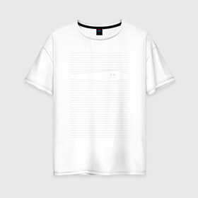Женская футболка хлопок Oversize с принтом Глаза из тьмы , 100% хлопок | свободный крой, круглый ворот, спущенный рукав, длина до линии бедер
 | абстракция | геометрия | глаза | жалюзи | минимализм | пальцы | руки