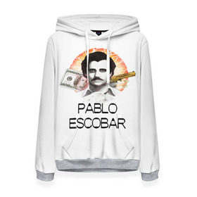 Женская толстовка 3D с принтом Pablo Escobar , 100% полиэстер  | двухслойный капюшон со шнурком для регулировки, мягкие манжеты на рукавах и по низу толстовки, спереди карман-кенгуру с мягким внутренним слоем. | escobar | loving pablo | эскобар