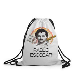 Рюкзак-мешок 3D с принтом Pablo Escobar , 100% полиэстер | плотность ткани — 200 г/м2, размер — 35 х 45 см; лямки — толстые шнурки, застежка на шнуровке, без карманов и подкладки | escobar | loving pablo | эскобар
