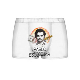 Мужские трусы 3D с принтом Pablo Escobar , 50% хлопок, 50% полиэстер | классическая посадка, на поясе мягкая тканевая резинка | escobar | loving pablo | эскобар