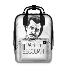 Женский рюкзак 3D с принтом Pablo Escobar , 100% полиэстер | лямки с регулируемой длиной, сверху ручки, чтобы рюкзак нести как сумку. Основное отделение закрывается на молнию, как и внешний карман. Внутри два дополнительных кармана, один из которых закрывается на молнию. По бокам два дополнительных кармашка, куда поместится маленькая бутылочка
 | escobar | loving pablo | эскобар