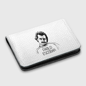 Картхолдер с принтом с принтом Pablo Escobar , натуральная матовая кожа | размер 7,3 х 10 см; кардхолдер имеет 4 кармана для карт; | escobar | loving pablo | эскобар