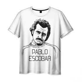 Мужская футболка 3D с принтом Pablo Escobar , 100% полиэфир | прямой крой, круглый вырез горловины, длина до линии бедер | escobar | loving pablo | эскобар