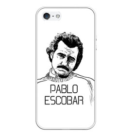 Чехол для iPhone 5/5S матовый с принтом Pablo Escobar , Силикон | Область печати: задняя сторона чехла, без боковых панелей | Тематика изображения на принте: escobar | loving pablo | эскобар