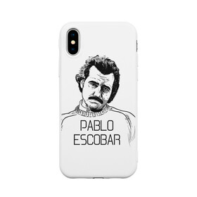 Чехол для iPhone X матовый с принтом Pablo Escobar , Силикон | Печать на задней стороне чехла, без боковой панели | escobar | loving pablo | эскобар