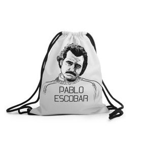 Рюкзак-мешок 3D с принтом Pablo Escobar , 100% полиэстер | плотность ткани — 200 г/м2, размер — 35 х 45 см; лямки — толстые шнурки, застежка на шнуровке, без карманов и подкладки | escobar | loving pablo | эскобар