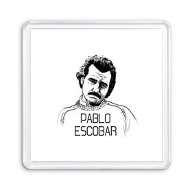 Магнит 55*55 с принтом Pablo Escobar , Пластик | Размер: 65*65 мм; Размер печати: 55*55 мм | escobar | loving pablo | эскобар