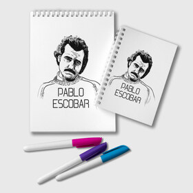 Блокнот с принтом Pablo Escobar , 100% бумага | 48 листов, плотность листов — 60 г/м2, плотность картонной обложки — 250 г/м2. Листы скреплены удобной пружинной спиралью. Цвет линий — светло-серый
 | escobar | loving pablo | эскобар